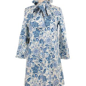 Tuckernuck Daphne Dress in Blue Chintz Toile Print
